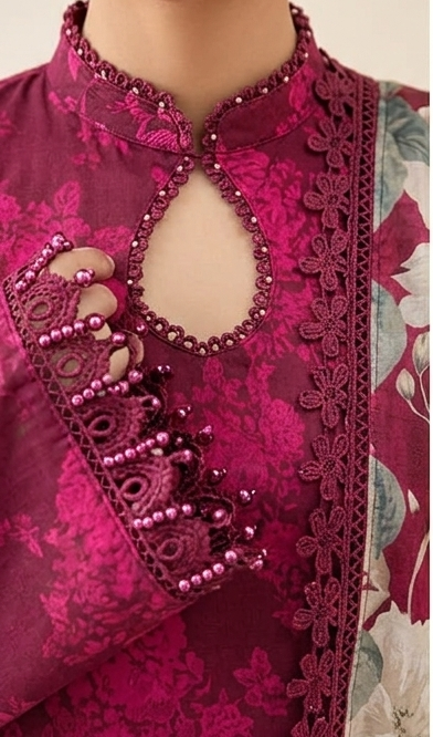 Naqsh The Breeze Edit Summer ’26 – Rose Whisper 00247 (3 Piece Lawn, Voile & Cotton) - Image 3