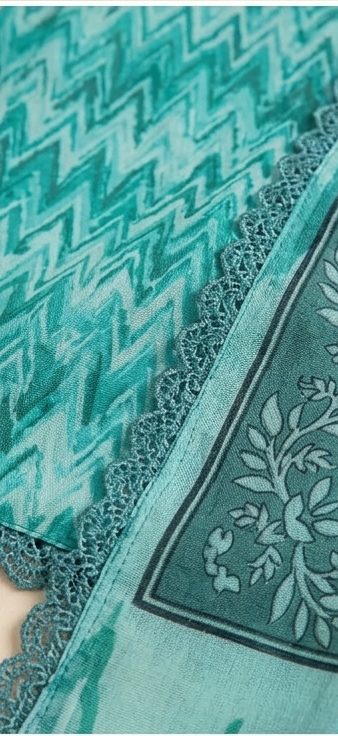Rajwan Chapter‑01 Luxury Lawn 3 Piece – Printed Shirt, Voil Dupatta & Dyed Trouser - Image 3