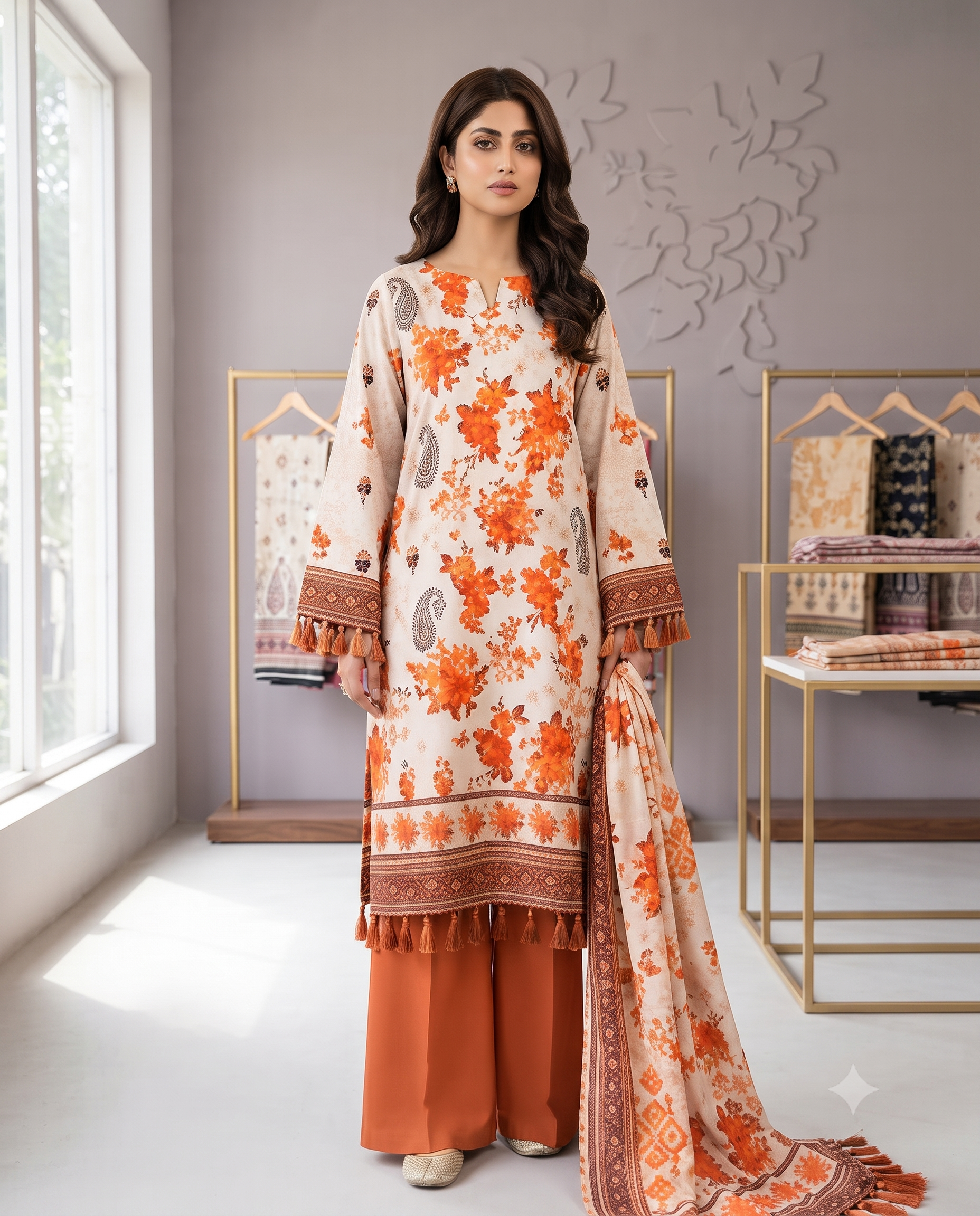Alkaram Summer Collection – Digital Lawn 3 Piece Suit