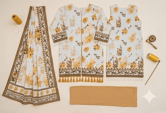 Alkaram Summer Collection – Digital Lawn 3 Piece Suit - Image 3