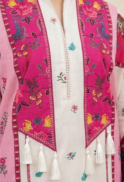 Naqsh The Breeze Edit Summer ’26 – Rose Whisper 00247 (3 Piece Lawn, Voile & Cotton) - Image 3