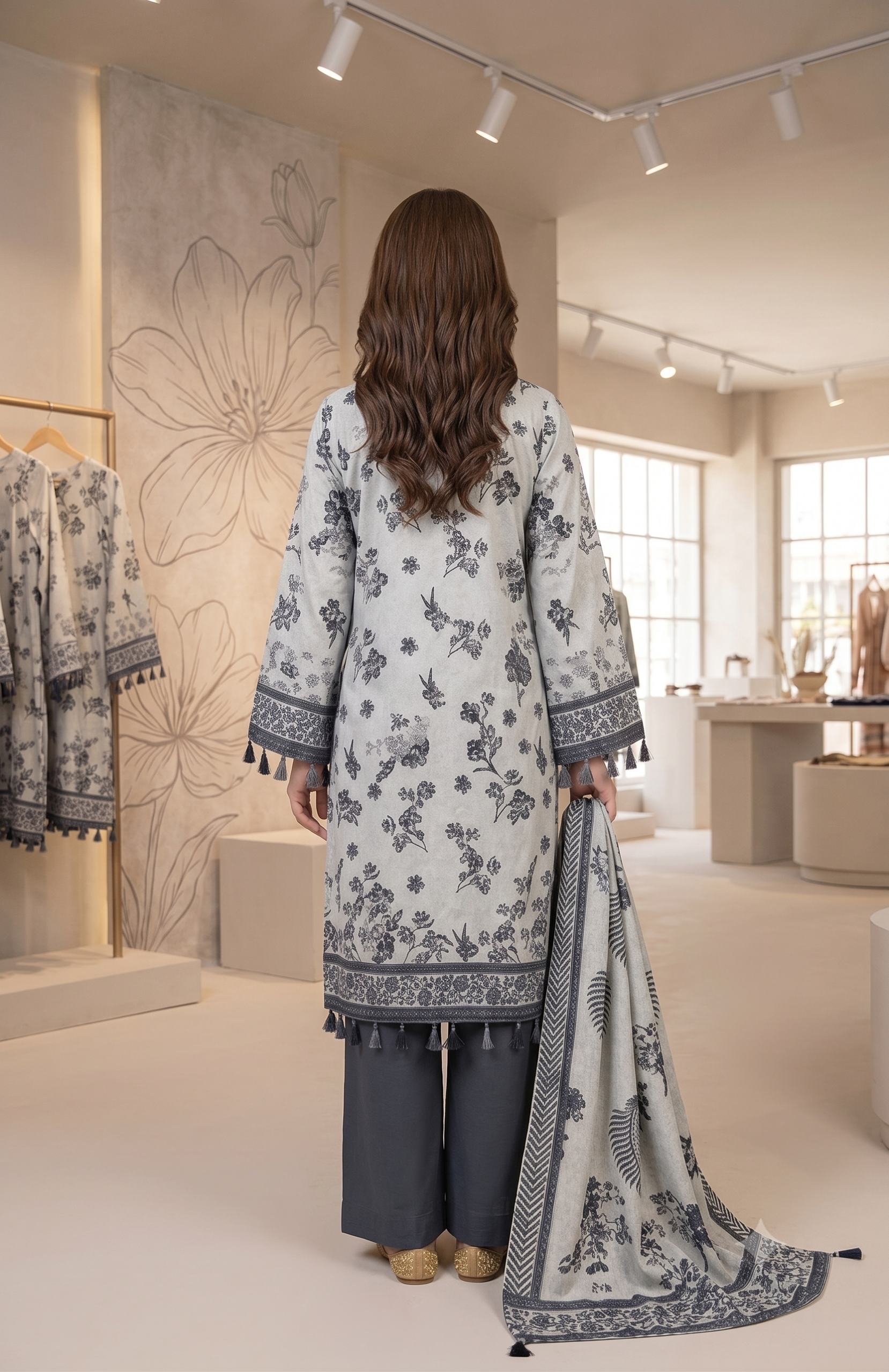 Alkaram Summer Collection – Digital Lawn 3 Piece Suit - Image 2
