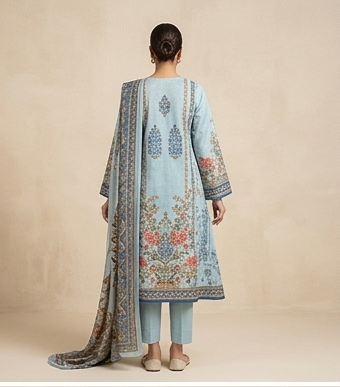 ETHNIC – Digital Print Lawn 3PC Suit - Image 2