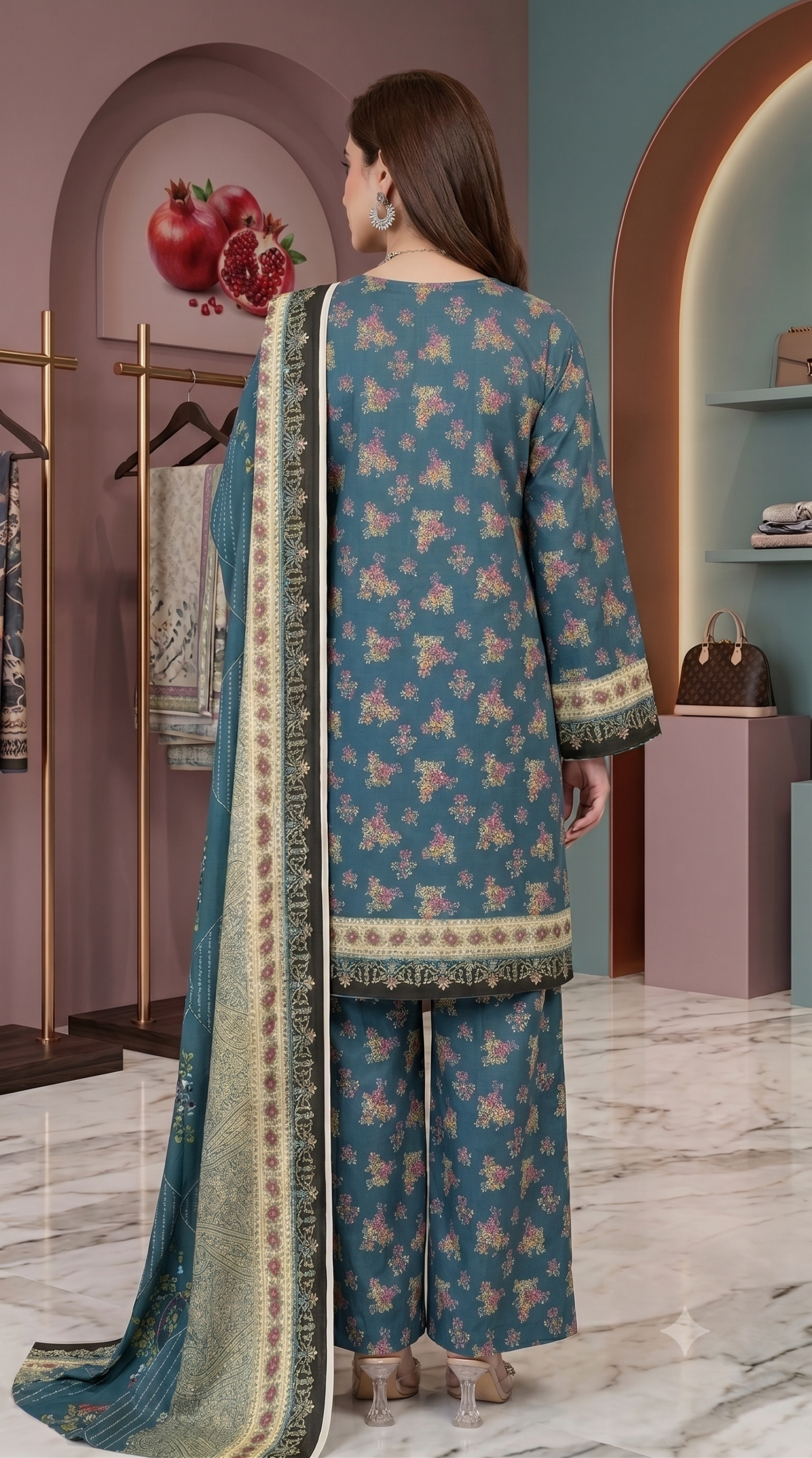 Magic In Print D‑03 – Digital Printed Lawn 3 Piece Suit - Image 2