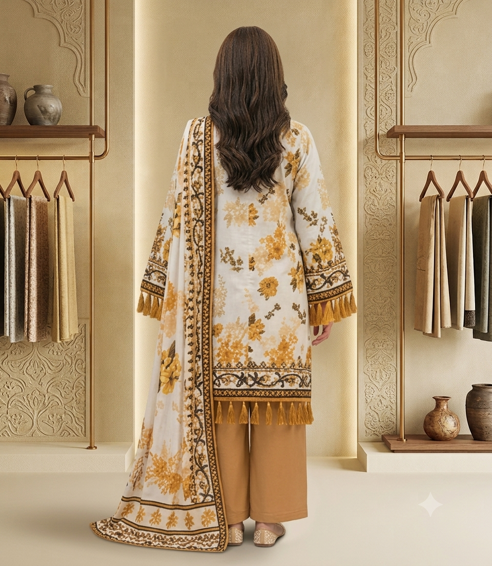 Alkaram Summer Collection – Digital Lawn 3 Piece Suit - Image 2