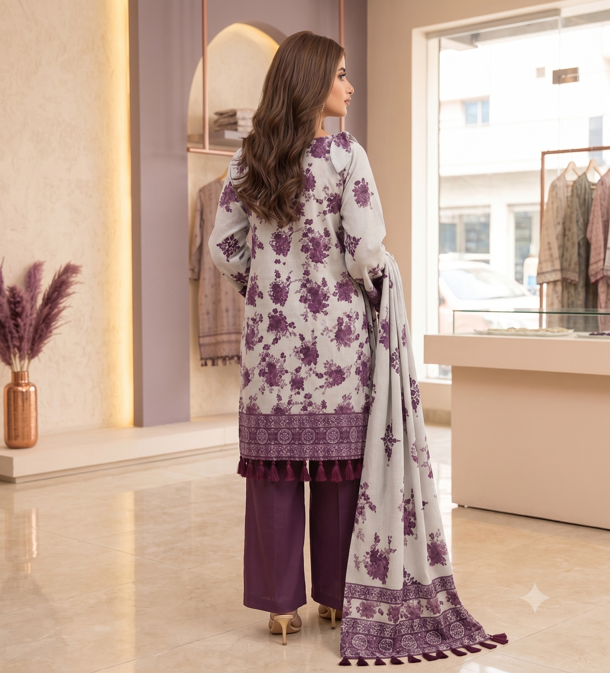 Alkaram Summer Collection – Digital Lawn 3 Piece Suit - Image 2