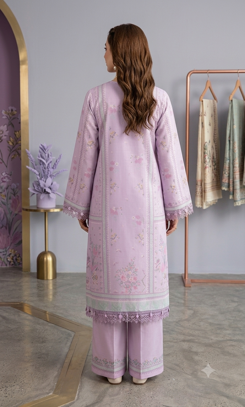 Naqsh Cocktail Summer ’24 – Lavender Haze 00238 (3 Piece Lawn, Chiffon & Cotton) - Image 2