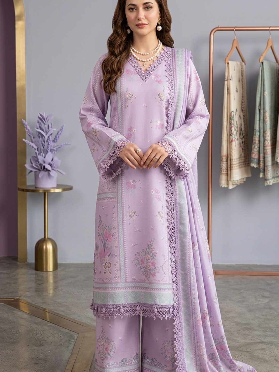 Naqsh Cocktail Summer ’24 – Lavender Haze 00238 (3 Piece Lawn, Chiffon & Cotton)